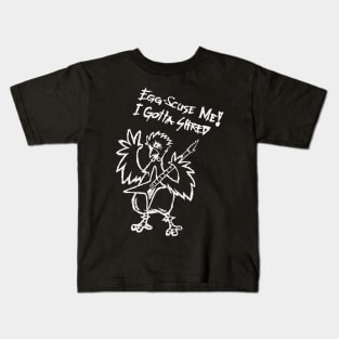 Heavy Metal Band Guitarist Chicken Guitar Playing Chick Gift Kids T-Shirt